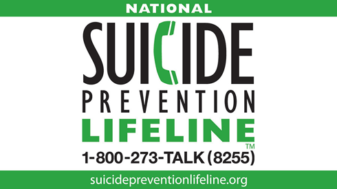For suicide prevention support in English call 1—800-273-8255. In Spanish call 1-888-628-9454