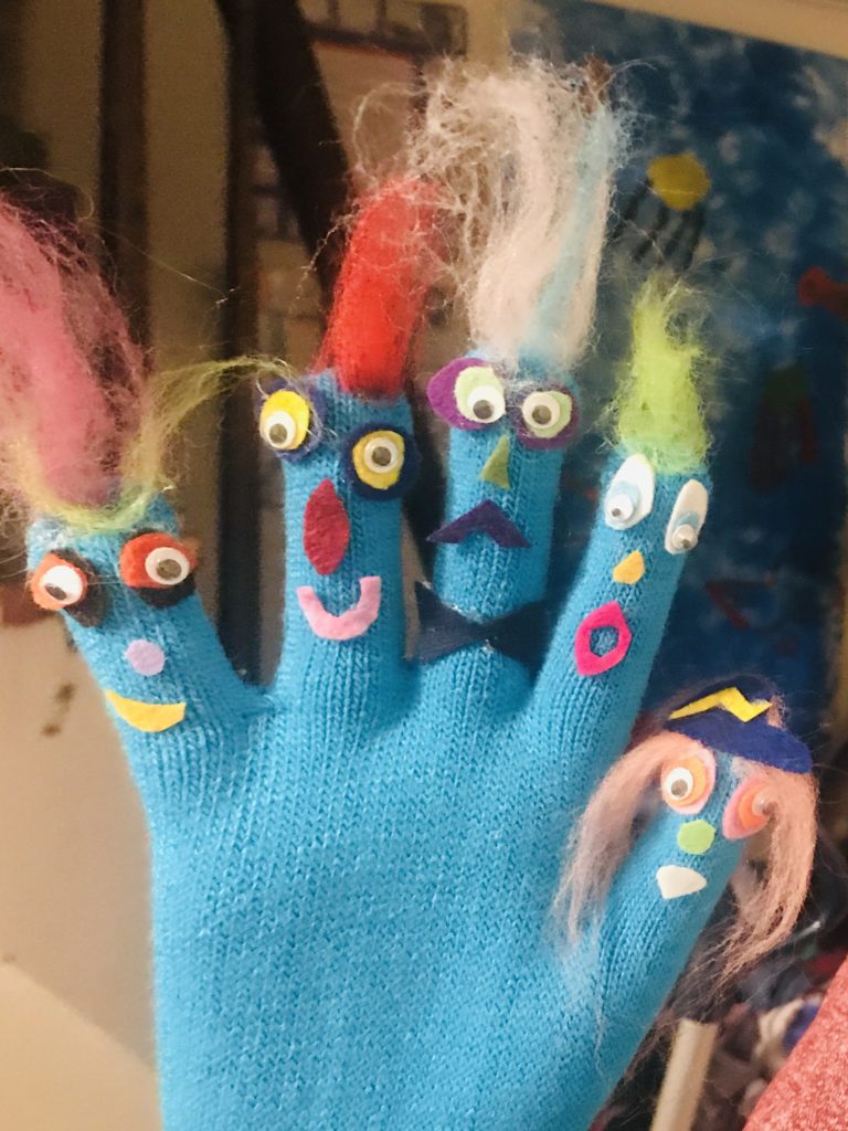 Rebecca's hand puppet, the Teenies