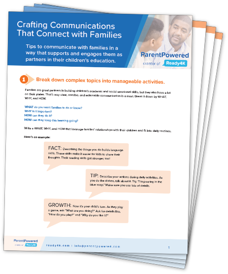 Download the "Crafting Communications that Connect with Families" guide.